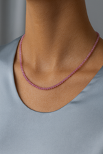 Sertifikalı Pembe Turmalin Doğal Taş Kolye | Pirtash | Özel Üretim