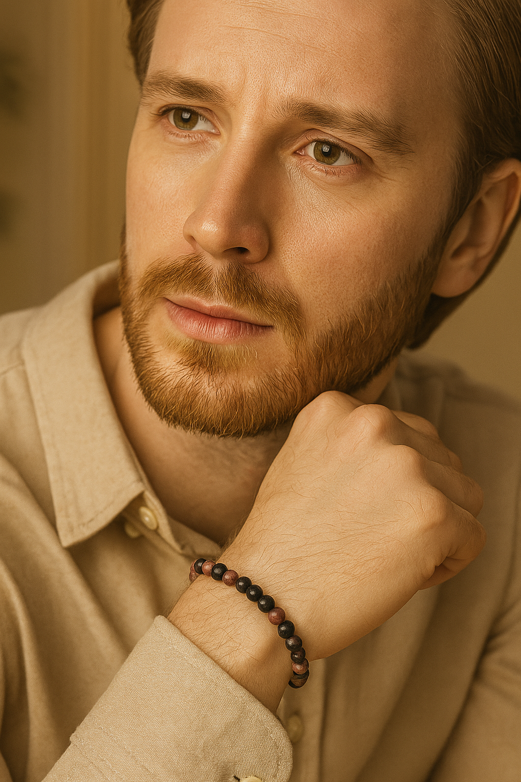 Sertifikalı Rodonit 6 mm Doğal Taş Bileklik