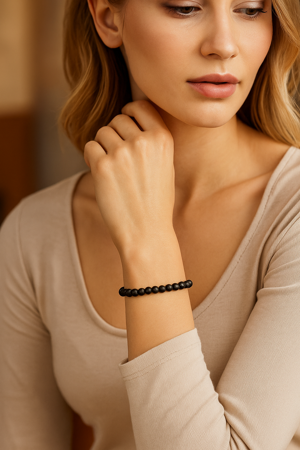 Sertifikalı Pirit 6 mm Doğal Taş Bileklik