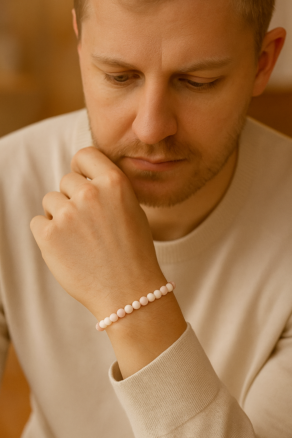 Sertifikalı Pembe Opal 6 mm Doğal Taş Bileklik