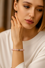 Sertifikalı Kunzit 6 mm Doğal Taş Bileklik