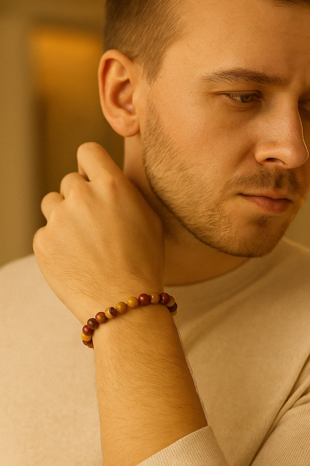 Sertifikalı Sarı Jasper 6 mm Doğal Taş Bileklik