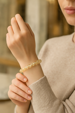 Sertifikalı Sitrin 8 mm Doğal Taş Bileklik