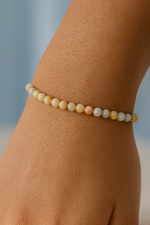 Sertifikalı Opal Doğal Taş 925 Ayar Gümüş Bileklik – 3-4 mm | Pirtash | Özel Üretim