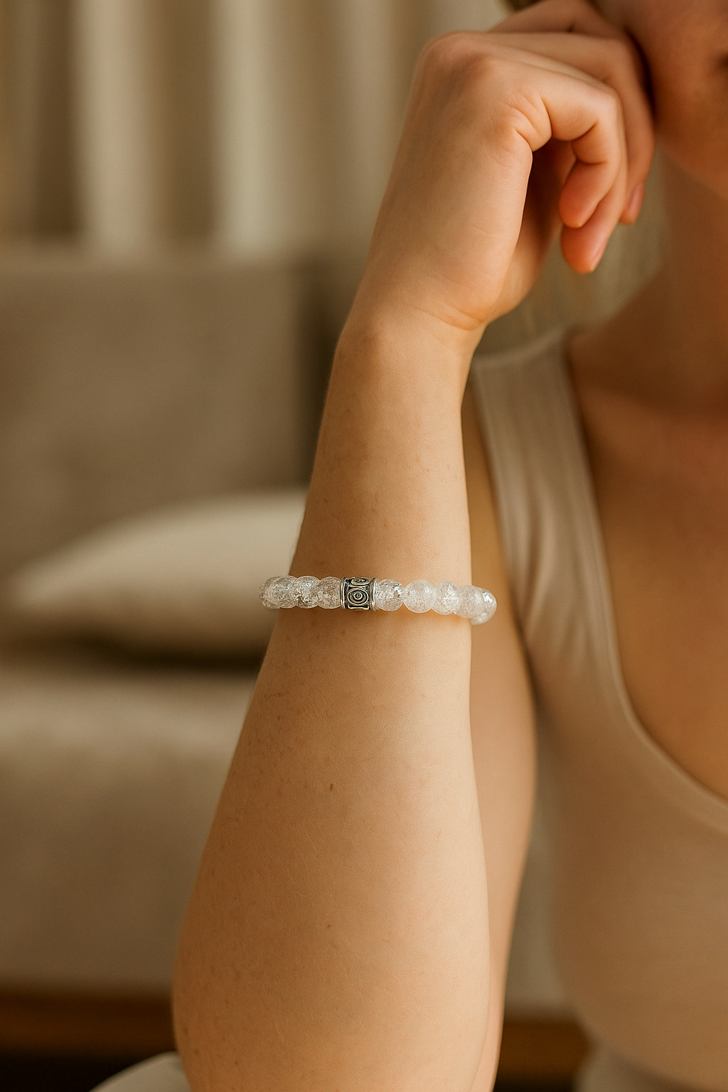 Sertifikalı Necef 8 mm Doğal Taş Bileklik