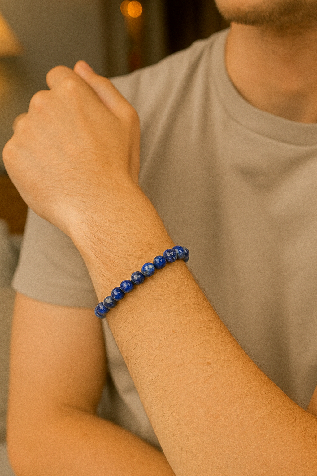 Sertifikalı Lapis Lazuli 8 mm Doğal Taş Bileklik