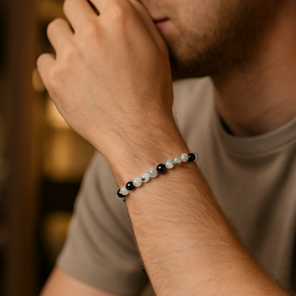 Sertifikalı Rutilli Kuvars 8 mm Doğal Taş Bileklik