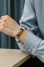 Sertifikalı Yengeç Burcu Doğal Taş Geniş Kesim Kadın Bileklik