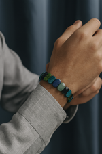 Sertifikalı Boğa Burcu Doğal Taş Geniş Kesim Erkek Bileklik