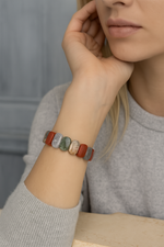 Sertifikalı Akrep Burcu Doğal Taş Geniş Kesim Kadın Bileklik