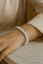 Sertifikalı Mavi Akik 8 mm Doğal Taş Bileklik