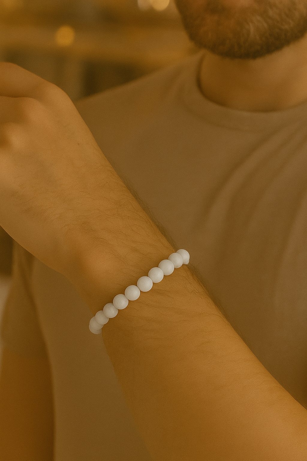 Sertifikalı Mavi Akik 8 mm Doğal Taş Bileklik