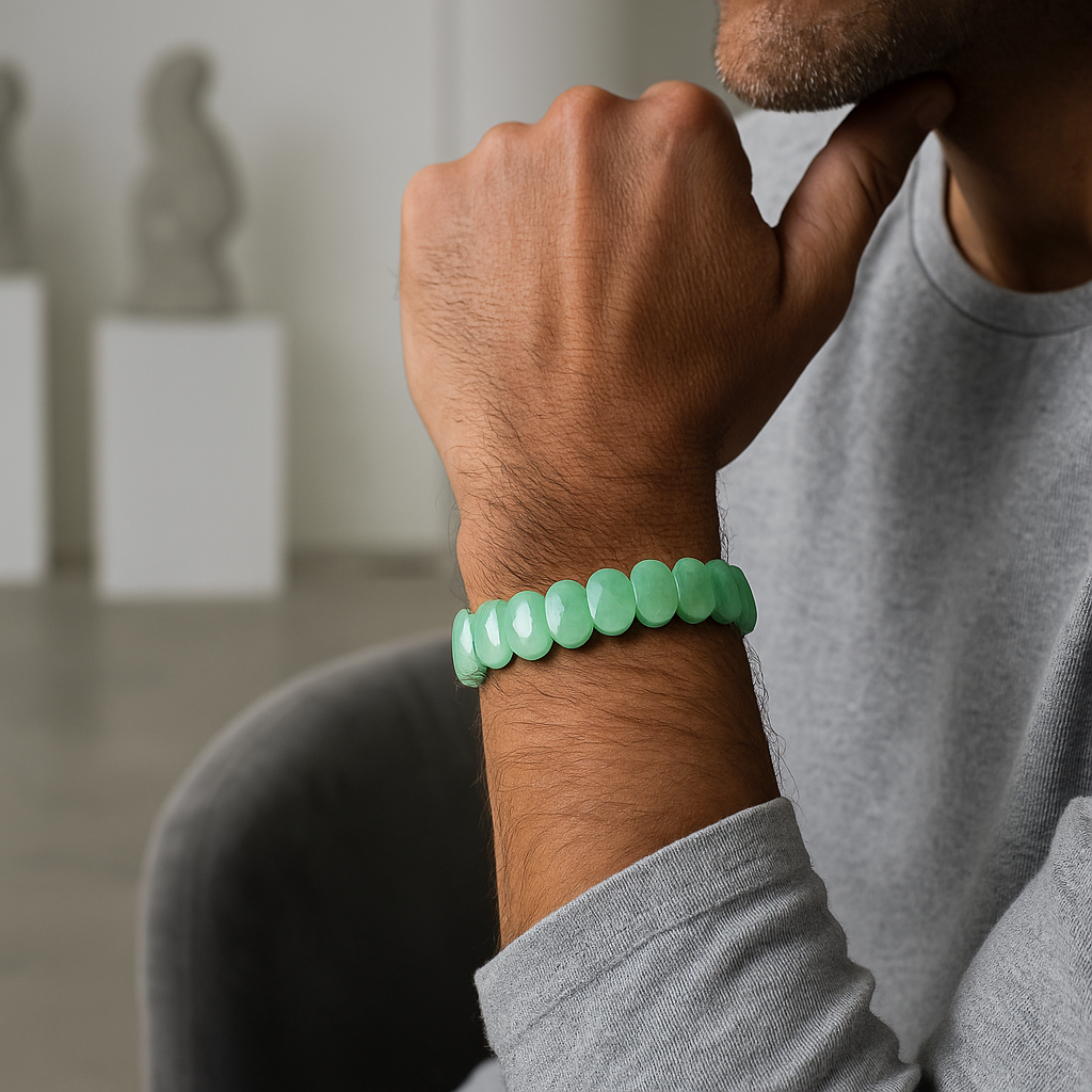 Sertifikalı Yeşil Aventurin 9 x 14 mm Özel Kesim Bileklik