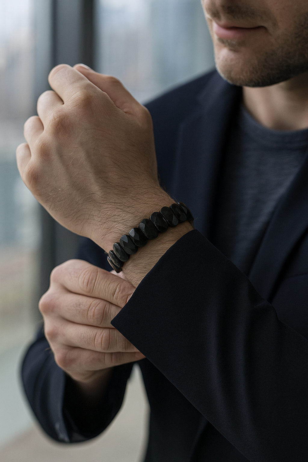 Sertifikalı Rainbow Obsidyen 9 x 14 mm Özel Kesim Bileklik