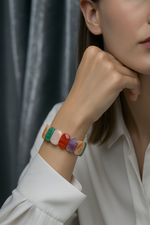 Sertifikalı Koç Burcu Doğal Taş Geniş Kesim Kadın Bileklik