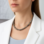 Sertifikalı Labradorit 8 mm Dizi Doğal Taş Kolye