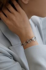 Sertifikalı Kristal Kuvars Doğal Taş Makrome Bileklik