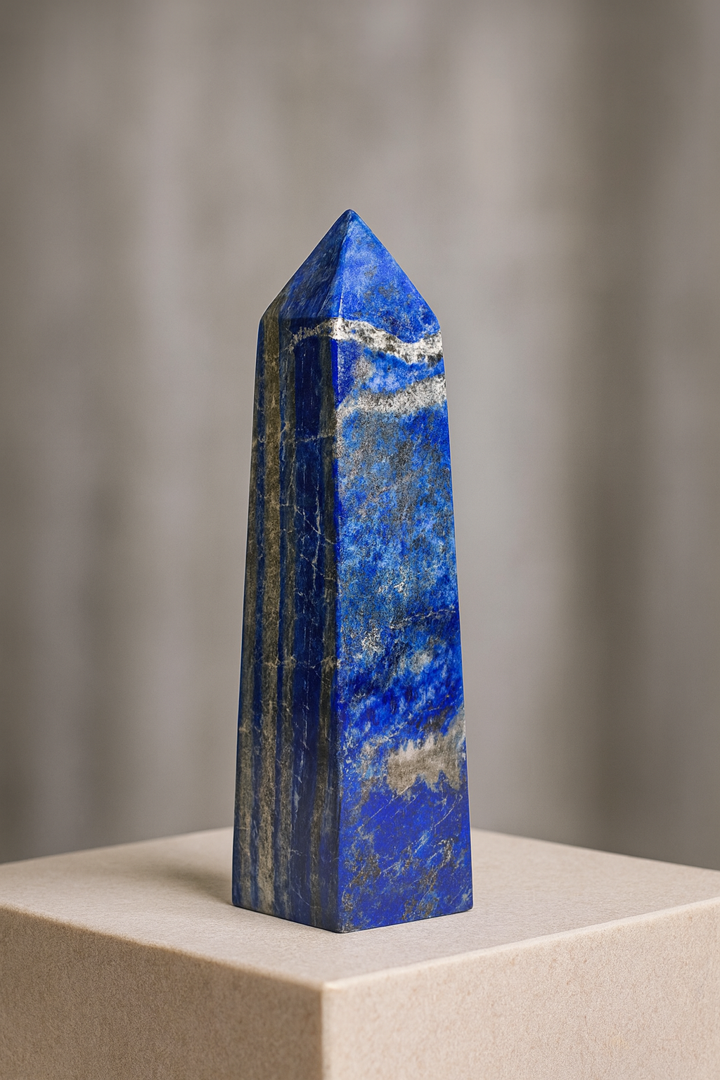 Sertifikalı Lapis Lazuli Doğal Taş Piramit – 3.01 kg | Pirtash | Koleksiyonluk Özel Parça