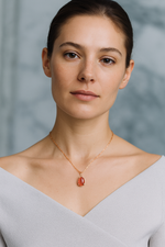 Sertifikalı Akik Doğal Taş 925 Ayar Gümüş Altın Kaplama Kolye