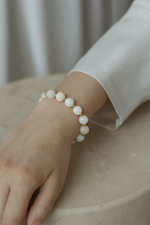 Sertifikalı Sedef & Hematit Doğal Taş Bileklik – Özel Üretim