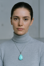 Sertifikalı Amazonit Doğal Taş Kolye