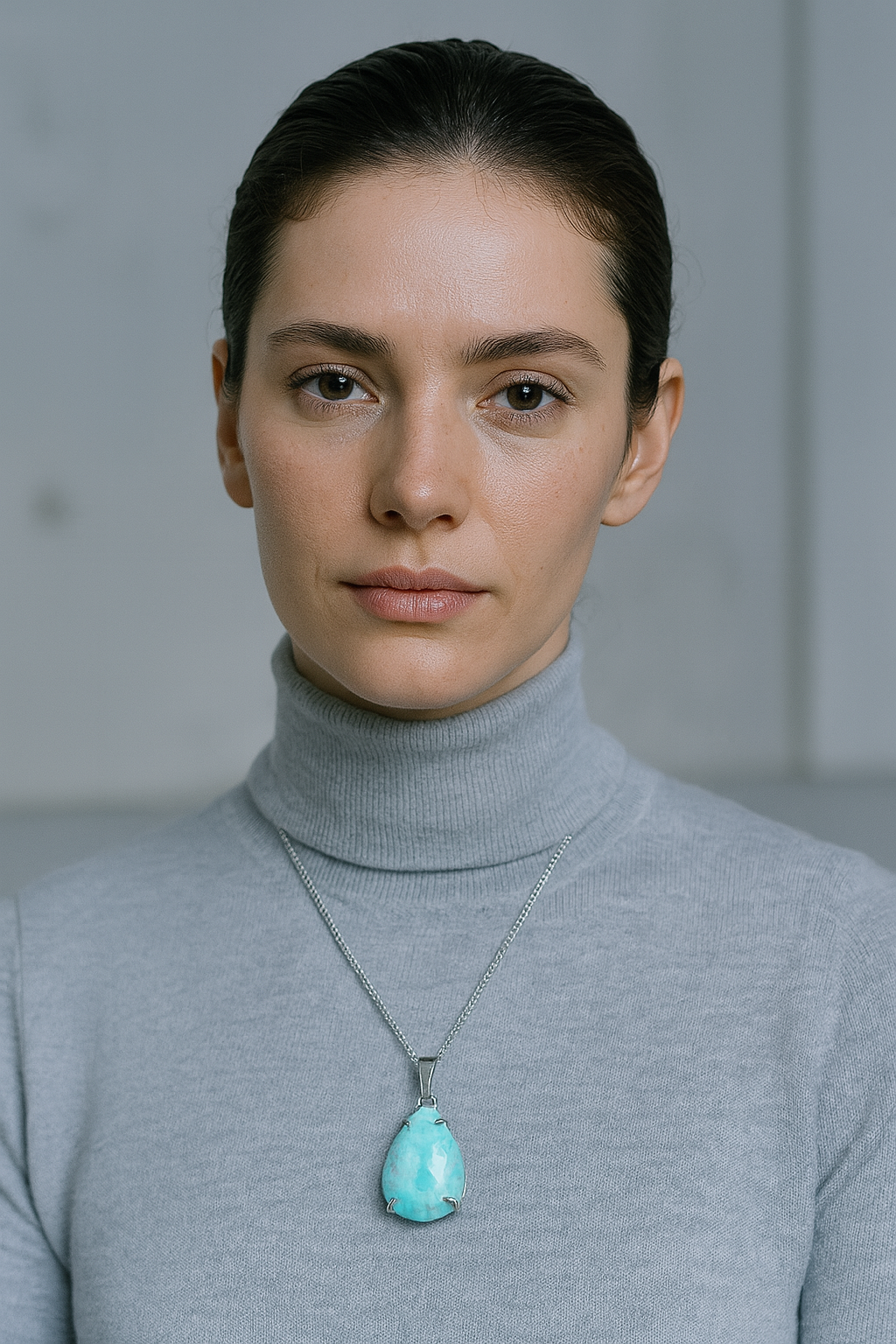 Sertifikalı Amazonit Doğal Taş Kolye