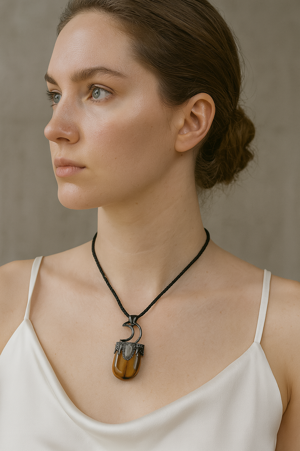 Sertifikalı Kaplan Gözü – Labradorit Doğal Taş Kolye