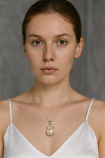 Sertifikalı Golden Rutilli Kuvars Doğal Taş 925 Ayar Gümüş Kolye