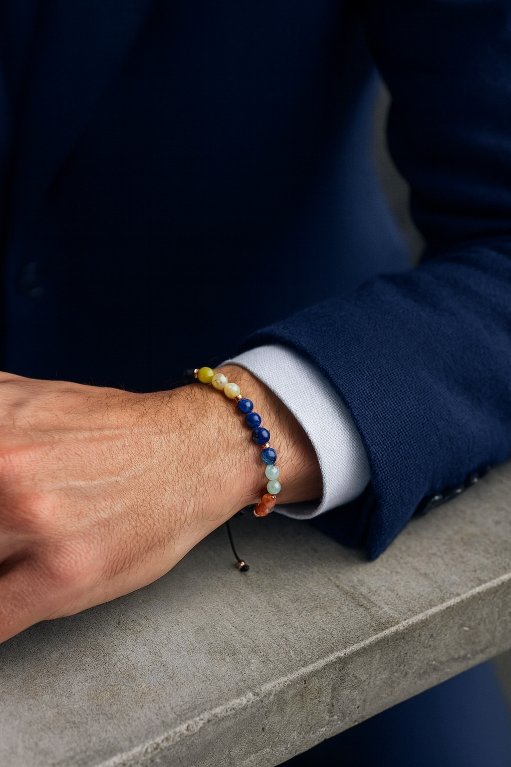 Sertifikalı Terazi Burcu Doğal Taş Makrome Bileklik