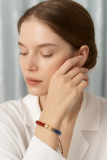 Sertifikalı Terazi Burcu Doğal Taş Makrome Bileklik