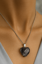 Sertifikalı Rutil Kuvars Doğal Taş 925 Ayar Gümüş Renkli Kolye | Pirtash | Özel Üretim