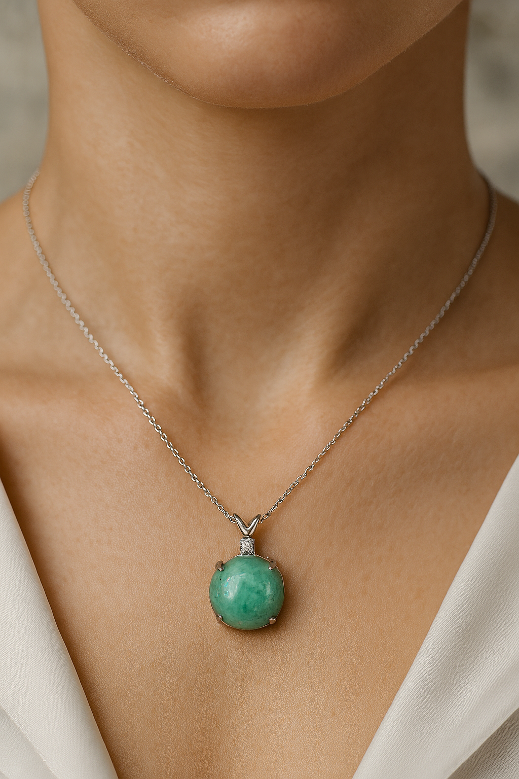 Sertifikalı Aventurin Doğal Taş Kolye | Pirtash | Özel Üretim