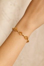 Altın Rutilli Kuvars Doğal Taş Makrome Bileklik – Pirtash