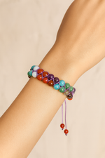 Sertifikalı Yay Burcu Doğal Taş Çift Sıra Makrome Bileklik – 6 mm | Pirtash | Özel Üretim