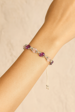 Ametist – Pembe Kuvars Doğal Taş Makrome Bileklik – Pirtash