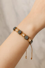 Sitrin & Hematit Doğal Taş Makrome Bileklik – Pirtash