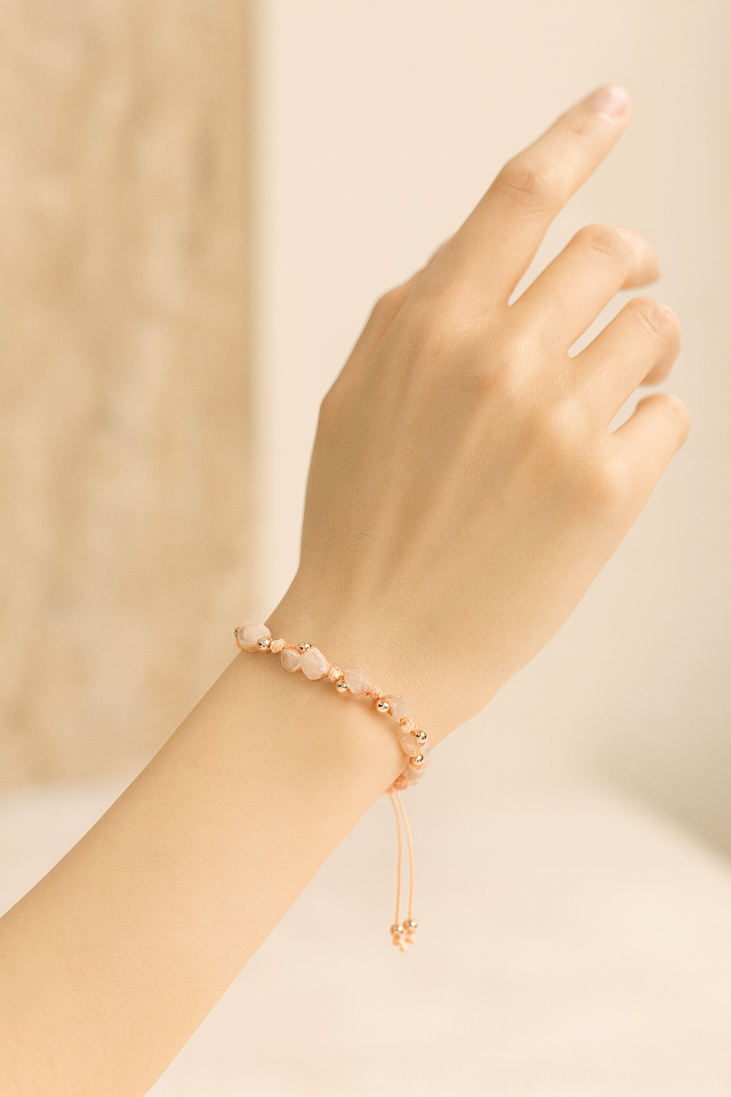 Sitrin Naturel Kesim Doğal Taş Makrome Bileklik – Pirtash