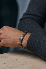 Sertifikalı Akrep Burcu Doğal Taş Geniş Kesim Erkek Bileklik