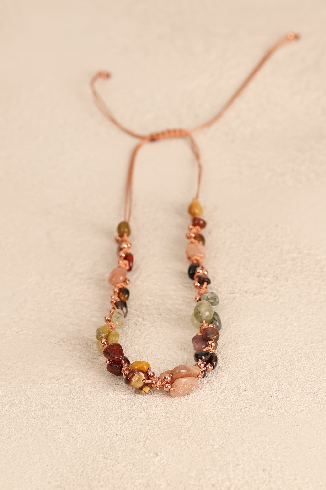 Sertifikalı Yengeç Burcu Doğal Taş Makrome Örme Kolye | Pirtash | Özel Üretim