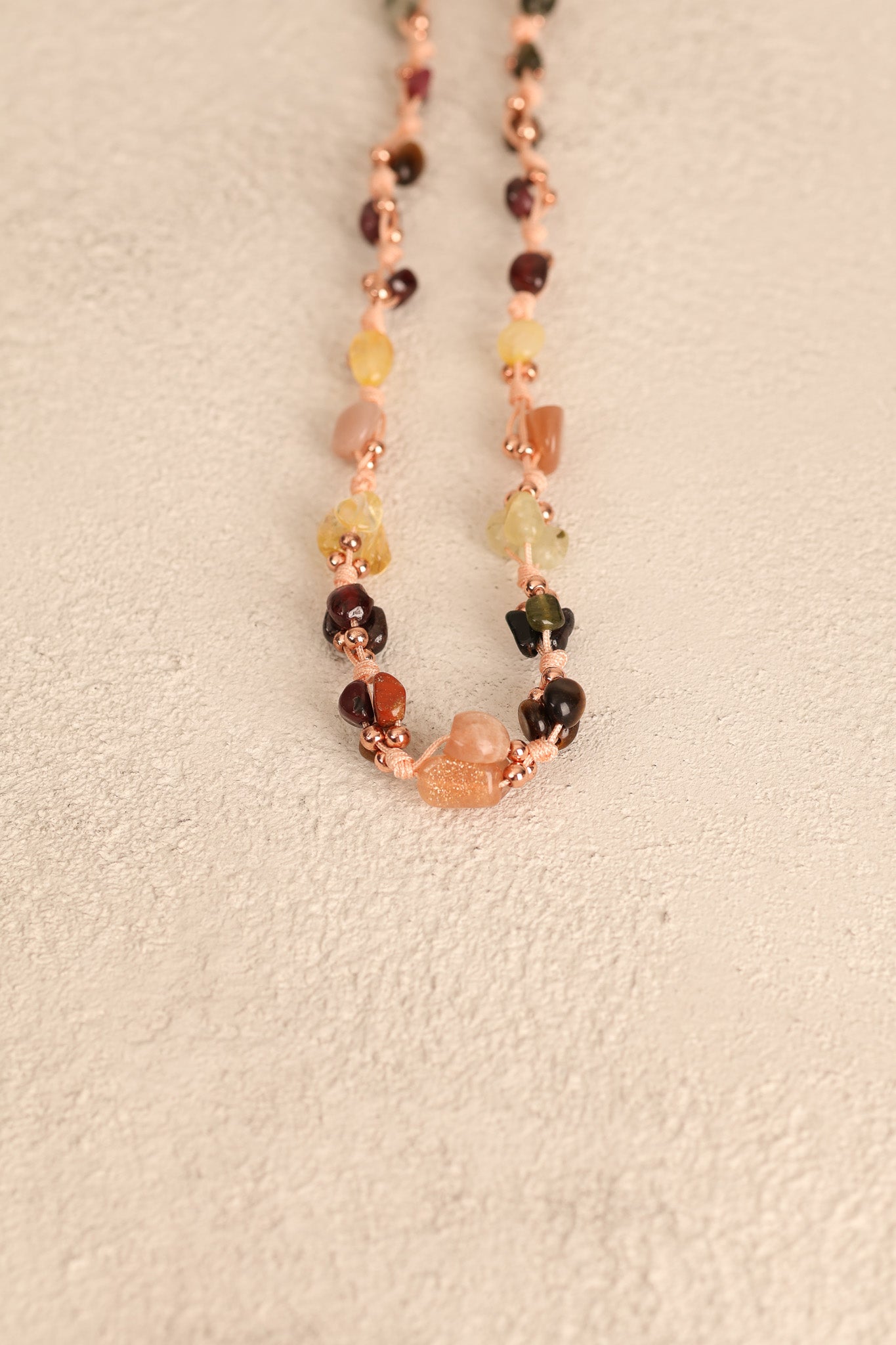 Sertifikalı Aslan Burcu Doğal Taş Makrome Örme Kolye | Pirtash | Özel Üretim