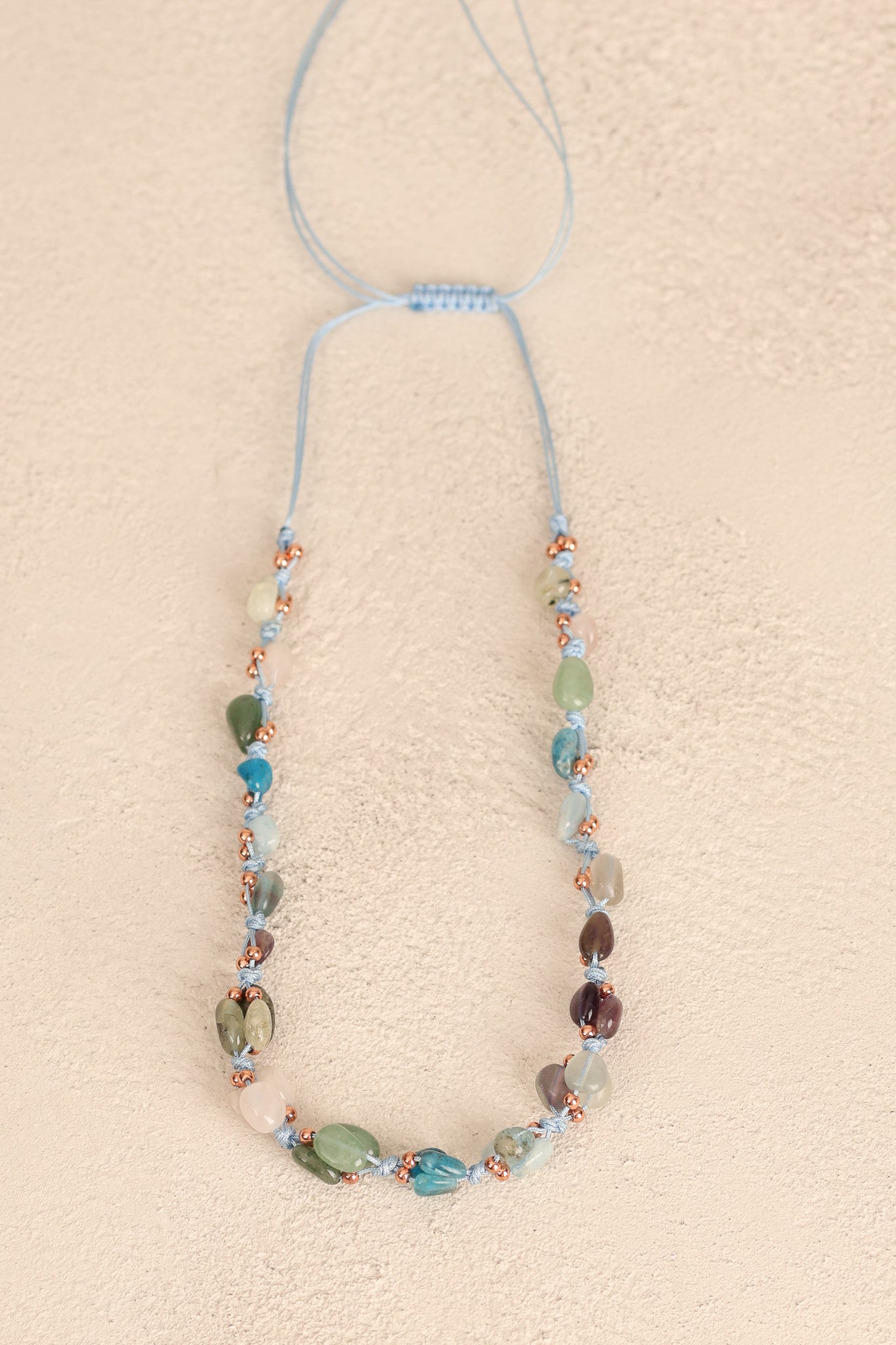 Sertifikalı Balık Burcu Doğal Taş Makrome Örme Kolye | Pirtash | Özel Üretim