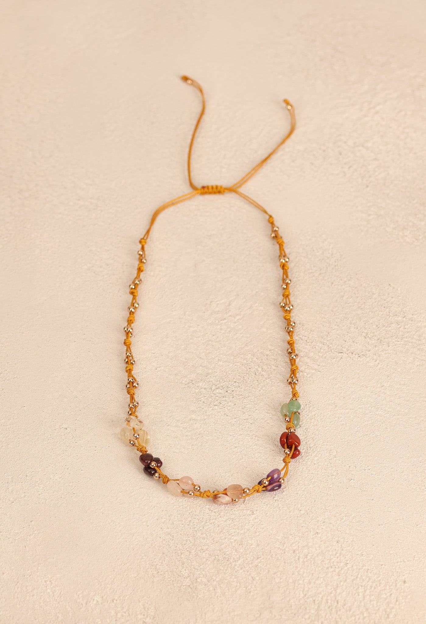 Sertifikalı Koç Burcu Doğal Taş Makrome Örme Kolye | Pirtash | Özel Üretim