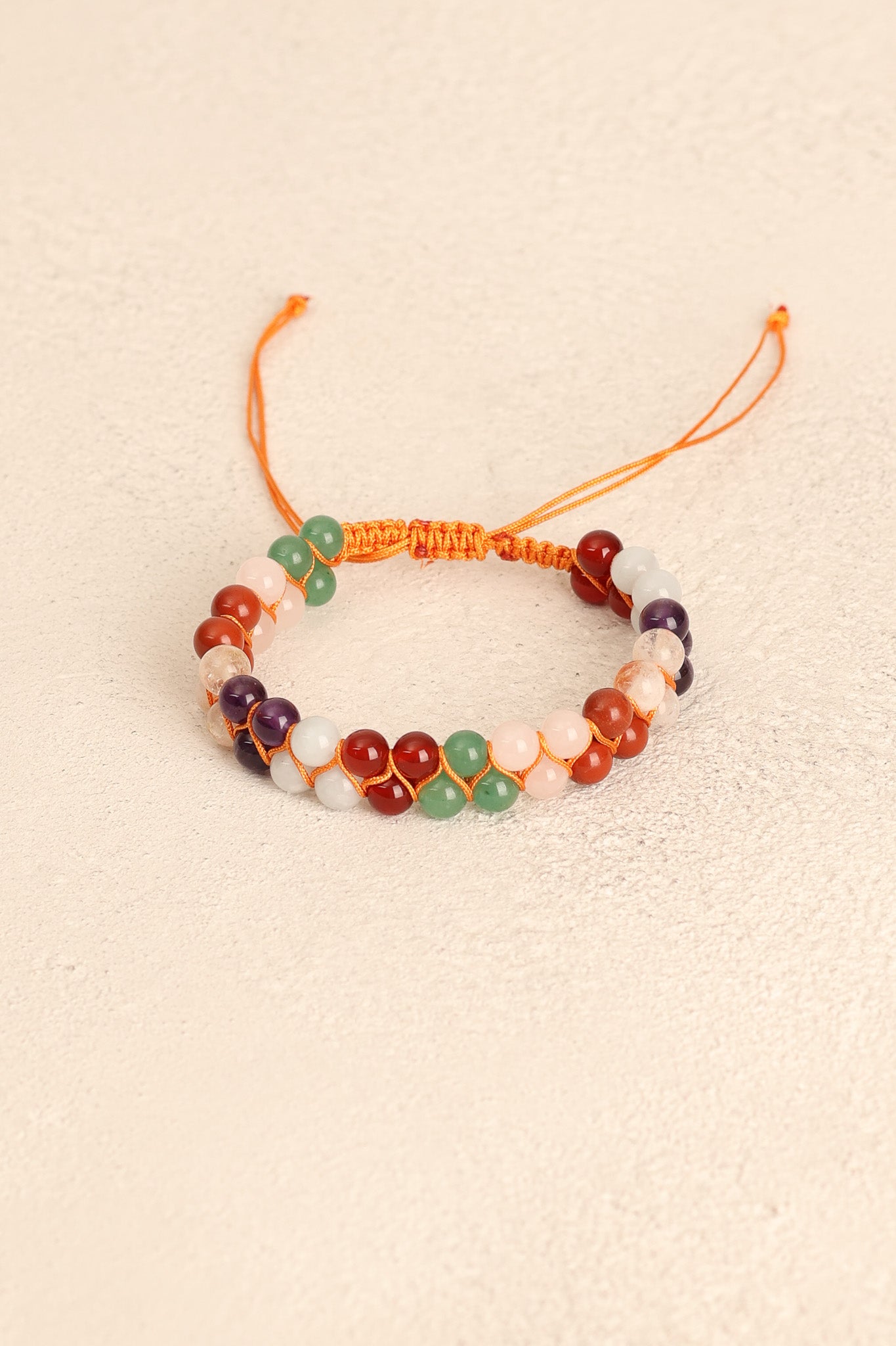 Sertifikalı Koç Burcu Doğal Taş Çift Sıra Makrome Bileklik – 6 mm | Pirtash | Özel Üretim