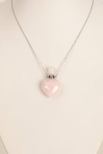 Sertifikalı Pembe Kuvars Doğal Taş Esans Kolyesi | Pirtash | Özel Üretim