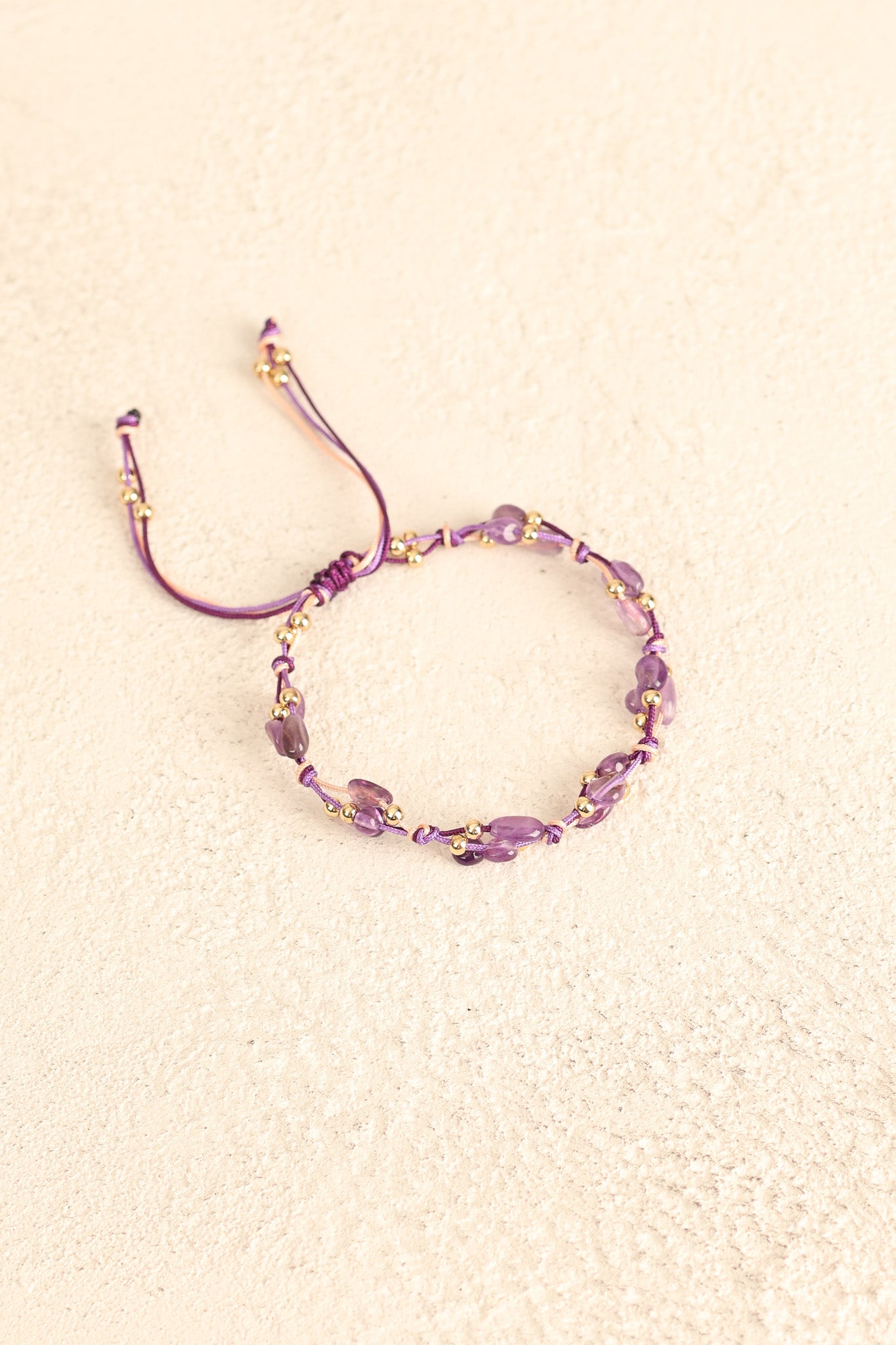 Ametist Doğal Taş Makrome Bileklik – Pirtash