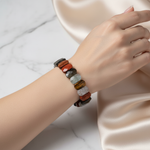 Kova Burcu Doğal Taş Bileklik – Akuamarin, Granat Lal, Jasper, Kaplan Gözü, Labradorit, Obsidyen, Selenit & Yeşil Florit