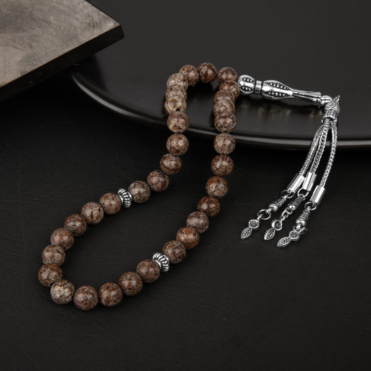 Riyolit Doğal Taş Tesbih 33lük - 8mm