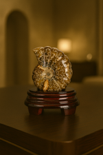 Amonit Doğal Taş Standlı Fosil