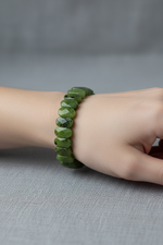 Yeşim Doğal Taş Geniş Kesim Bileklik