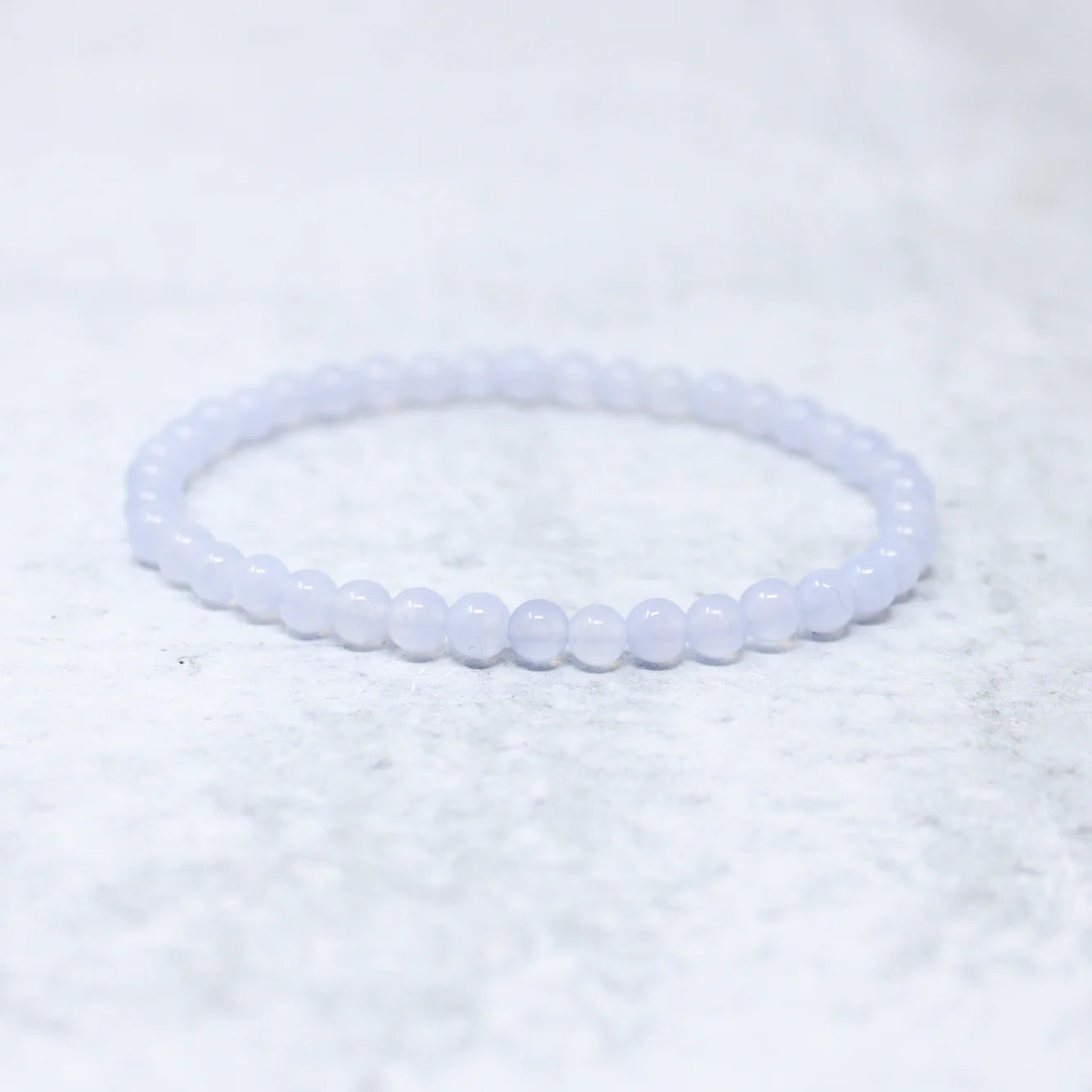 Sertifikalı Mavi Akik Doğal Taş Bileklik – 6 mm